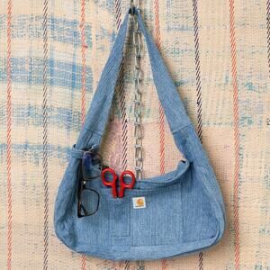 Custom upcycled carhartt shoulder bag